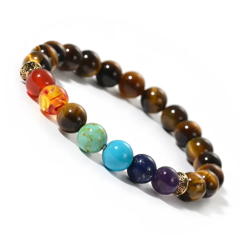 Gemstone 7 Chakra Bracelets - 12 Pcs