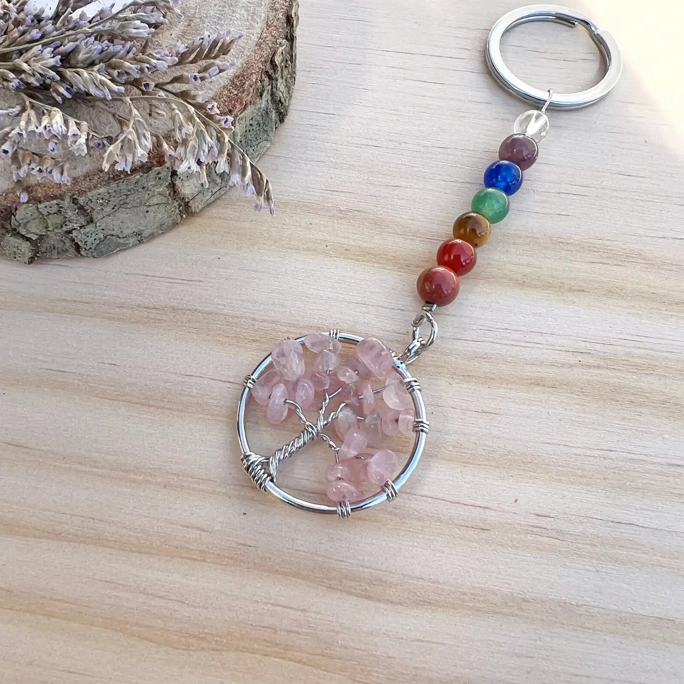 Chakra Gemstone Tree of Life Keychain -12pcs