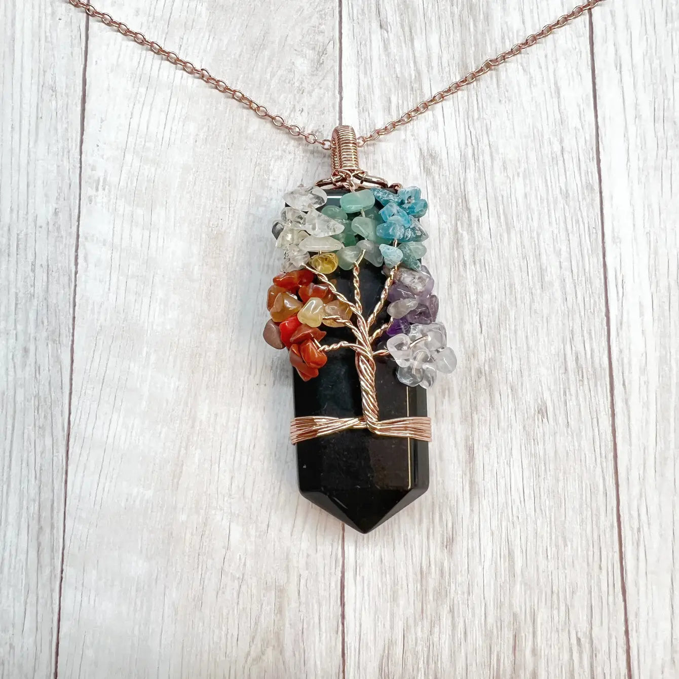 Healing Chakra Life of Tree Necklace - 7 pcs