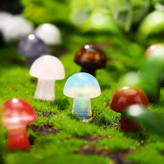 Mini Crystal Mushroom Gemstone - Assortment 24 Pcs