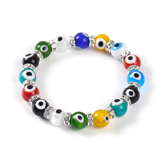 Evil Eye Bracelet - Rainbow - 12pcs