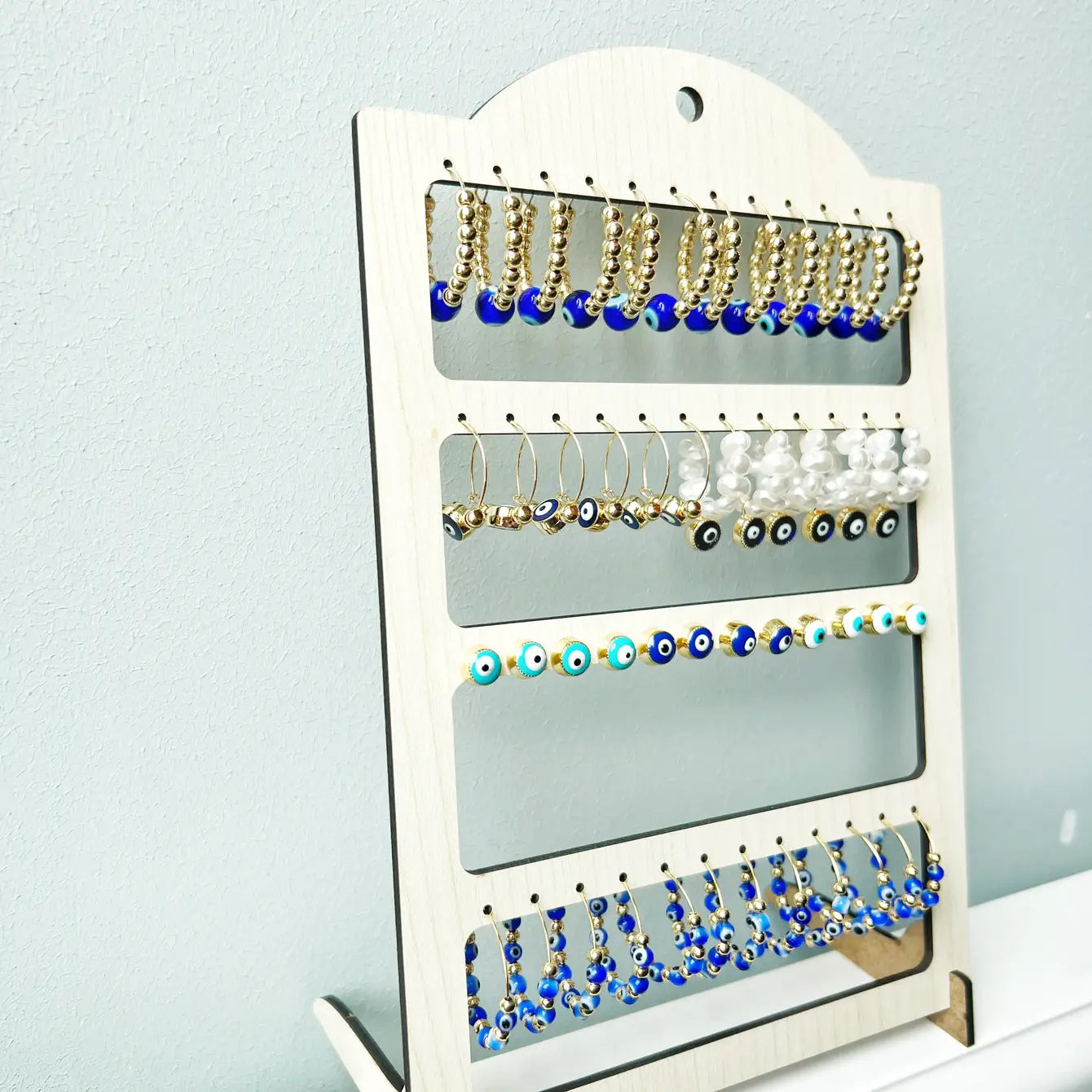 Evil Eye Protection Earring with Display - 24 Pairs