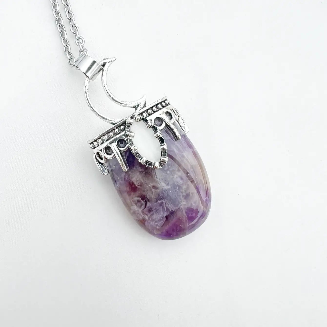 Crystal Celestial Moon Necklace- 10 pcs