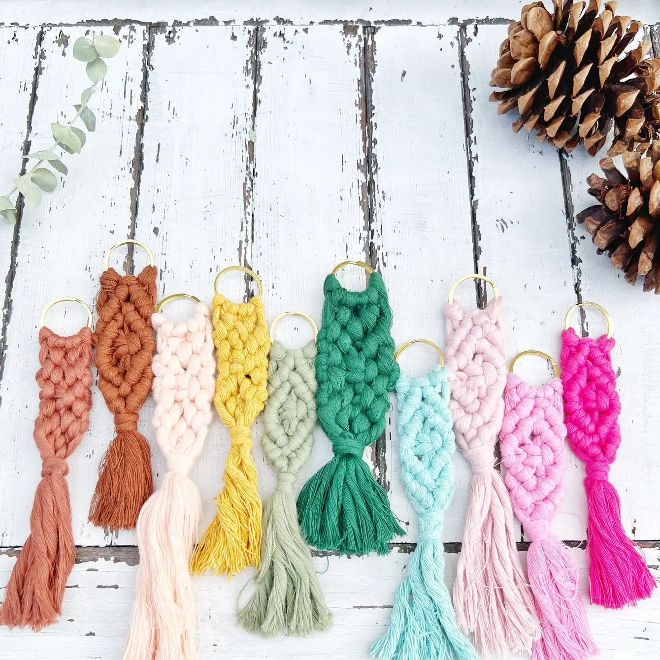 Fishtail Macrame Keychain - Assortment 24 Pcs