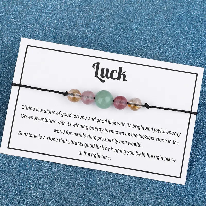 Energy Mantra Bracelets -Luck- 6 Pcs