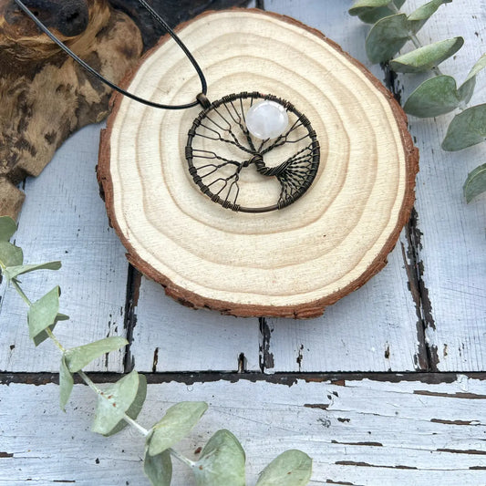 Antique Wire Wrapped Tree of Life Necklace - 6 Pcs