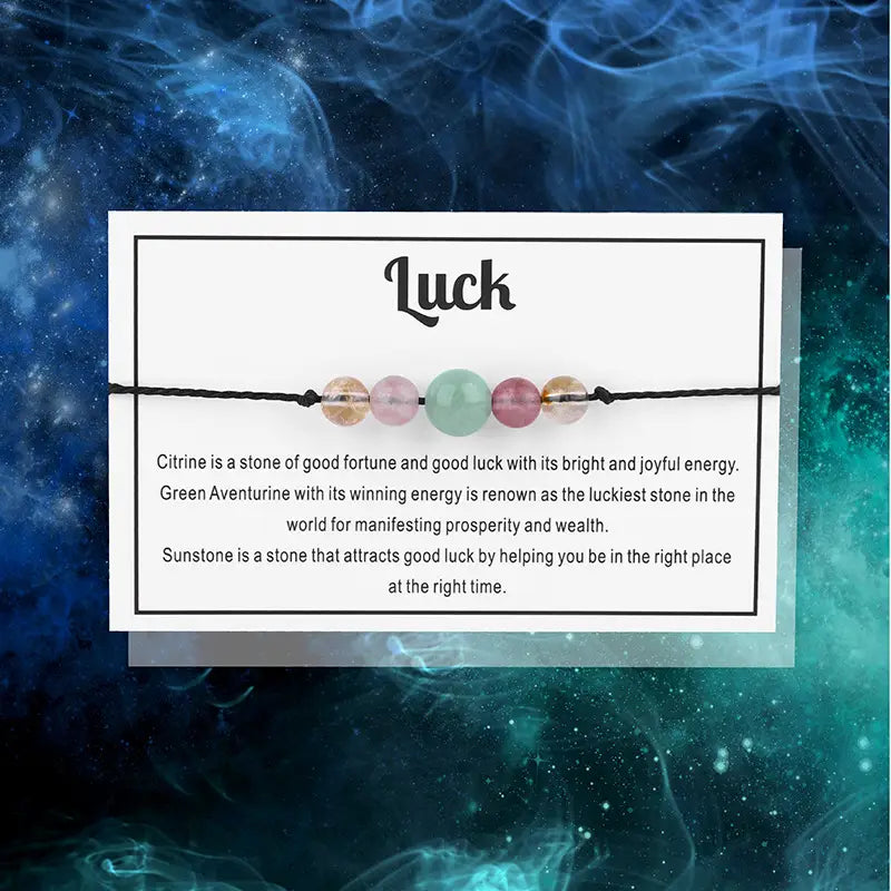 Energy Mantra Bracelets -Luck- 6 Pcs