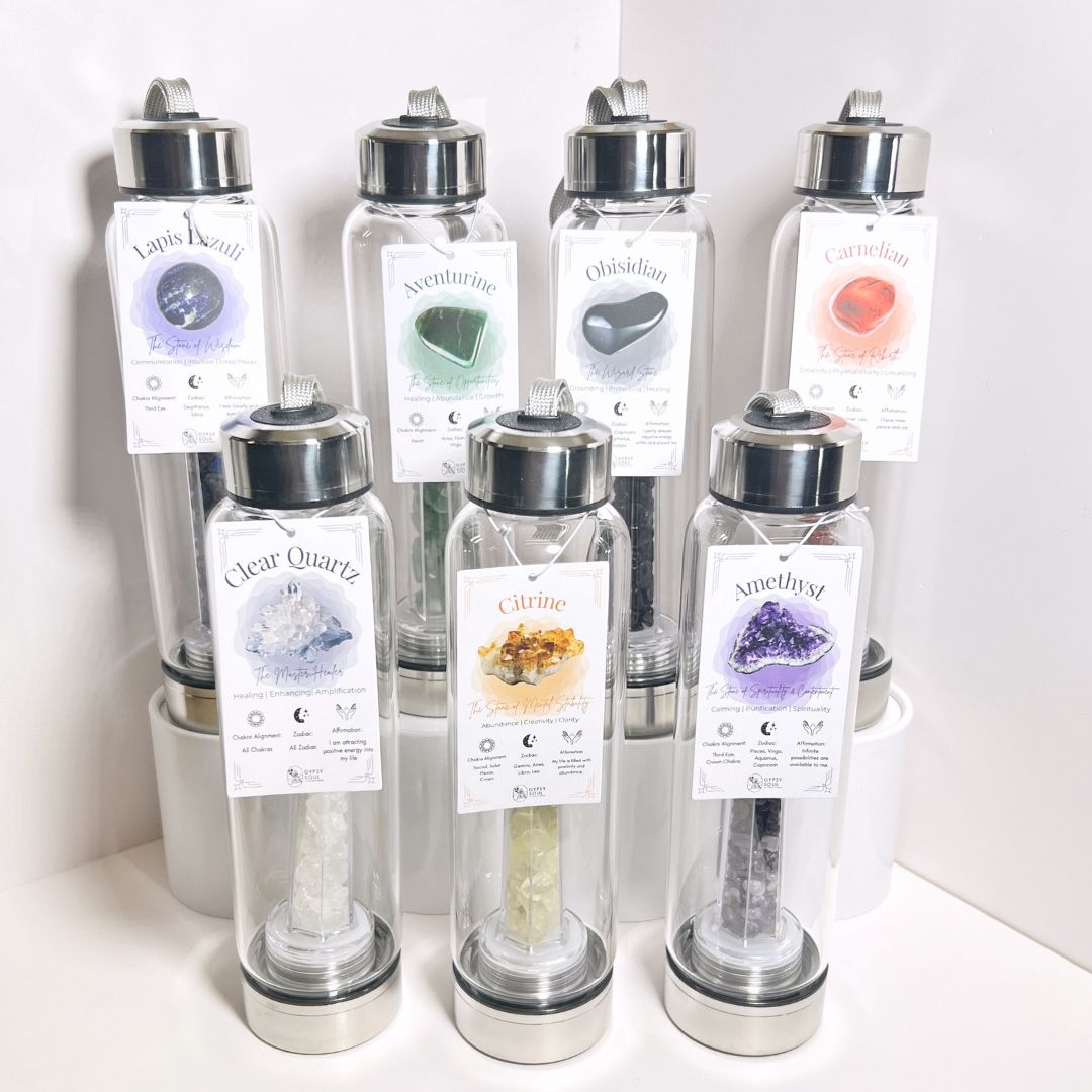 Crystal Infused Healing Water Bottle - 9 Pcs