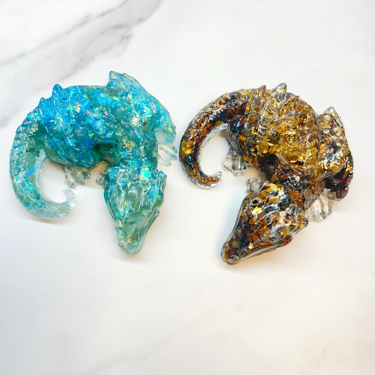 Crystal Chip Resin Dragon - 4 Pcs