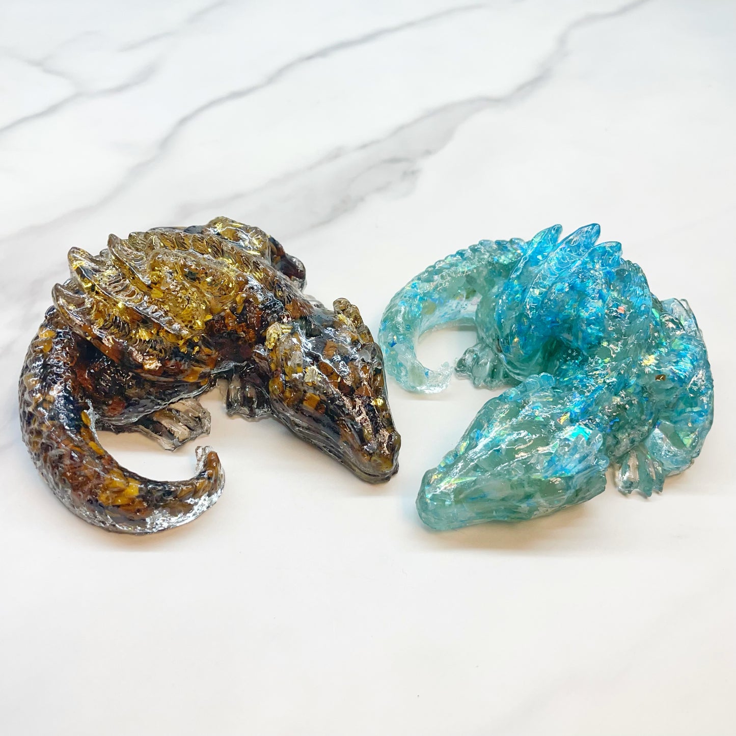 Crystal Chip Resin Dragon - 4 Pcs