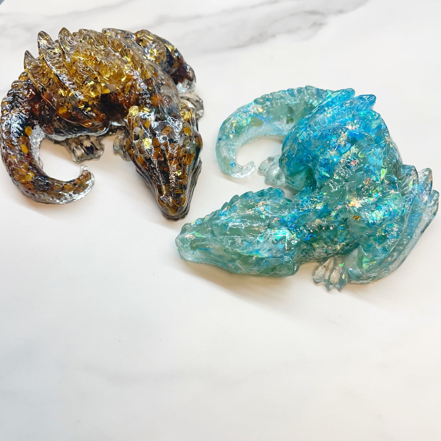 Crystal Chip Resin Dragon - 4 Pcs