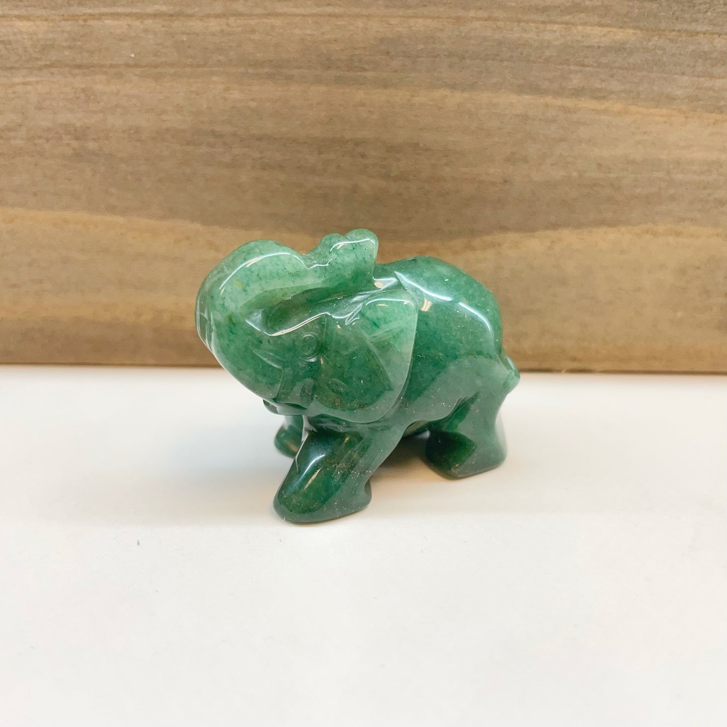 Gemstone Hand Carved Elephant Figurine - Assortment 12 Pcs
