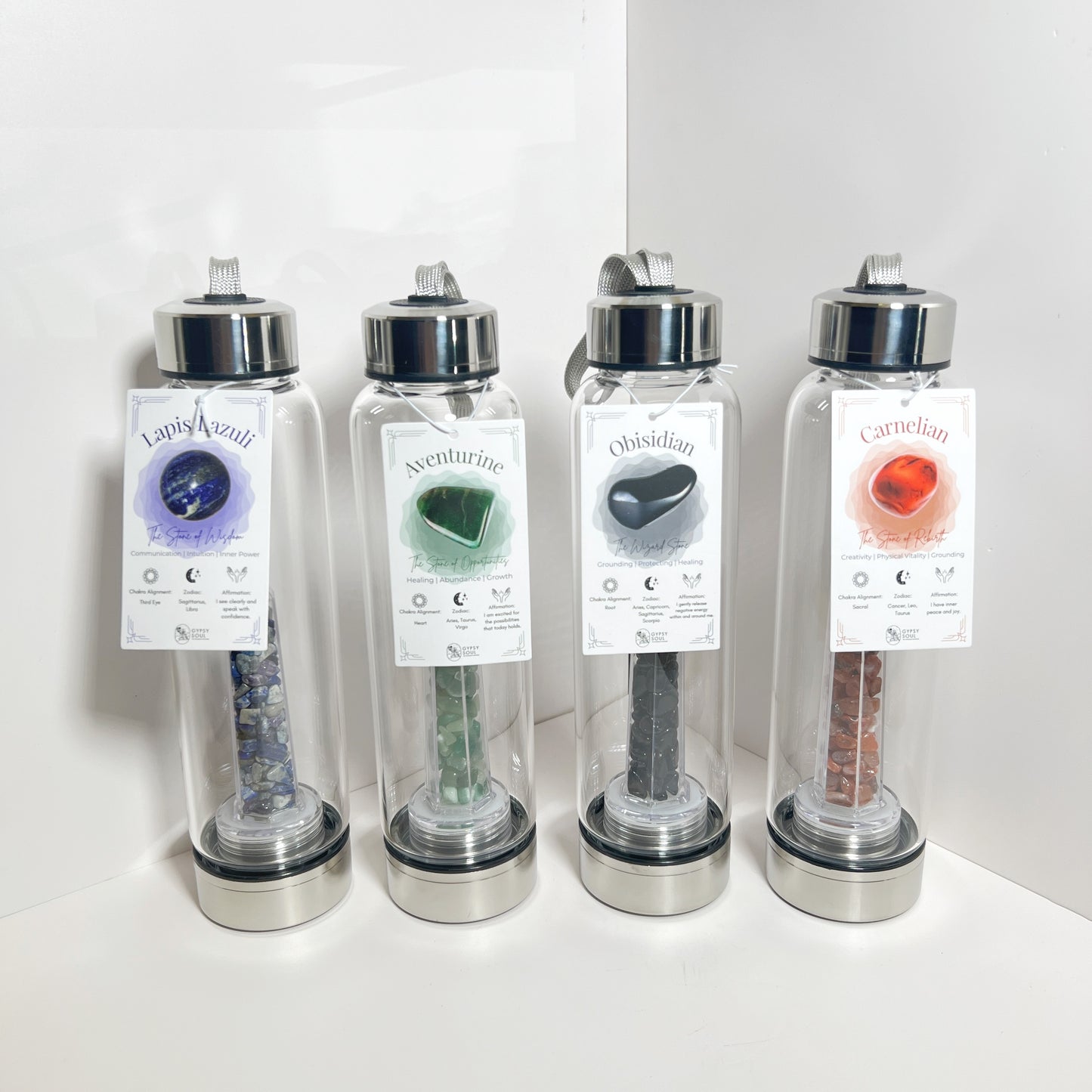 Crystal Infused Healing Water Bottle - 9 Pcs