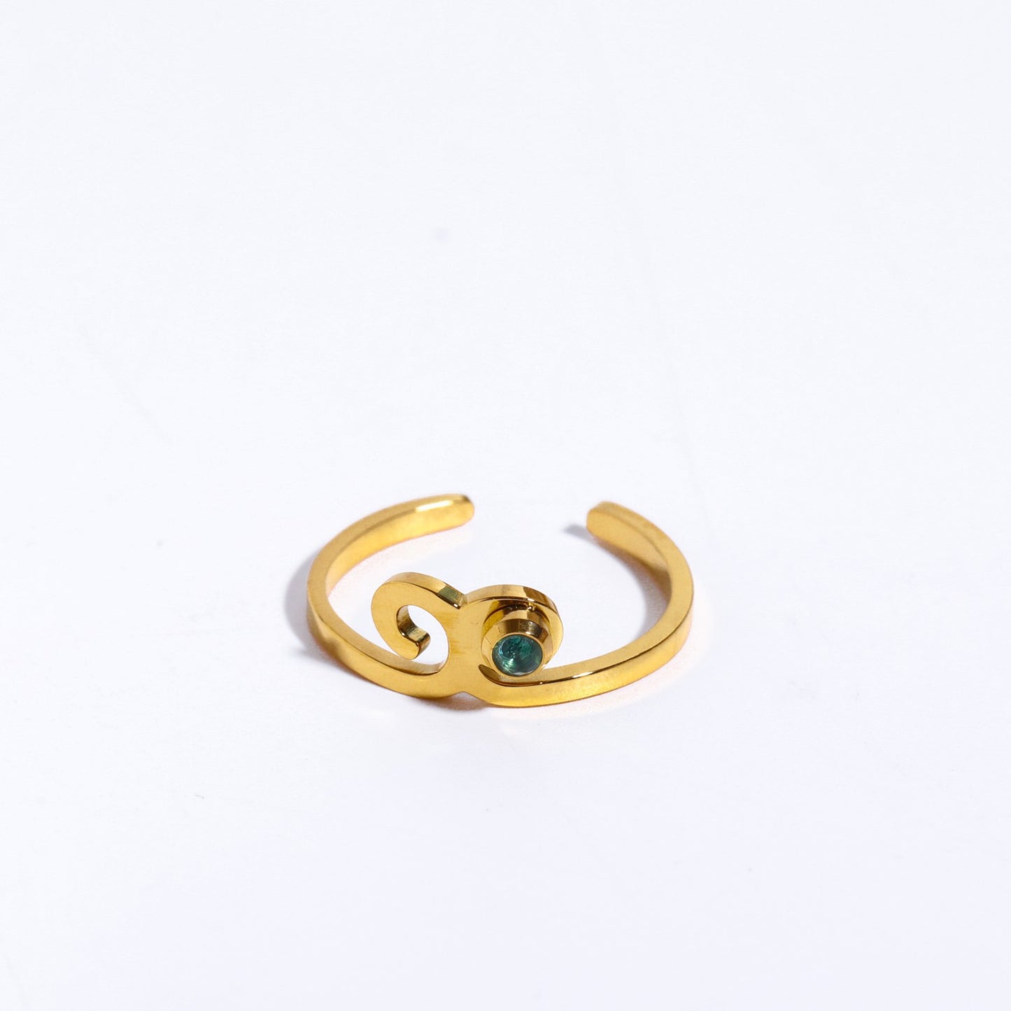 Birthstone Zodiac Open Ring - 12 Pcs