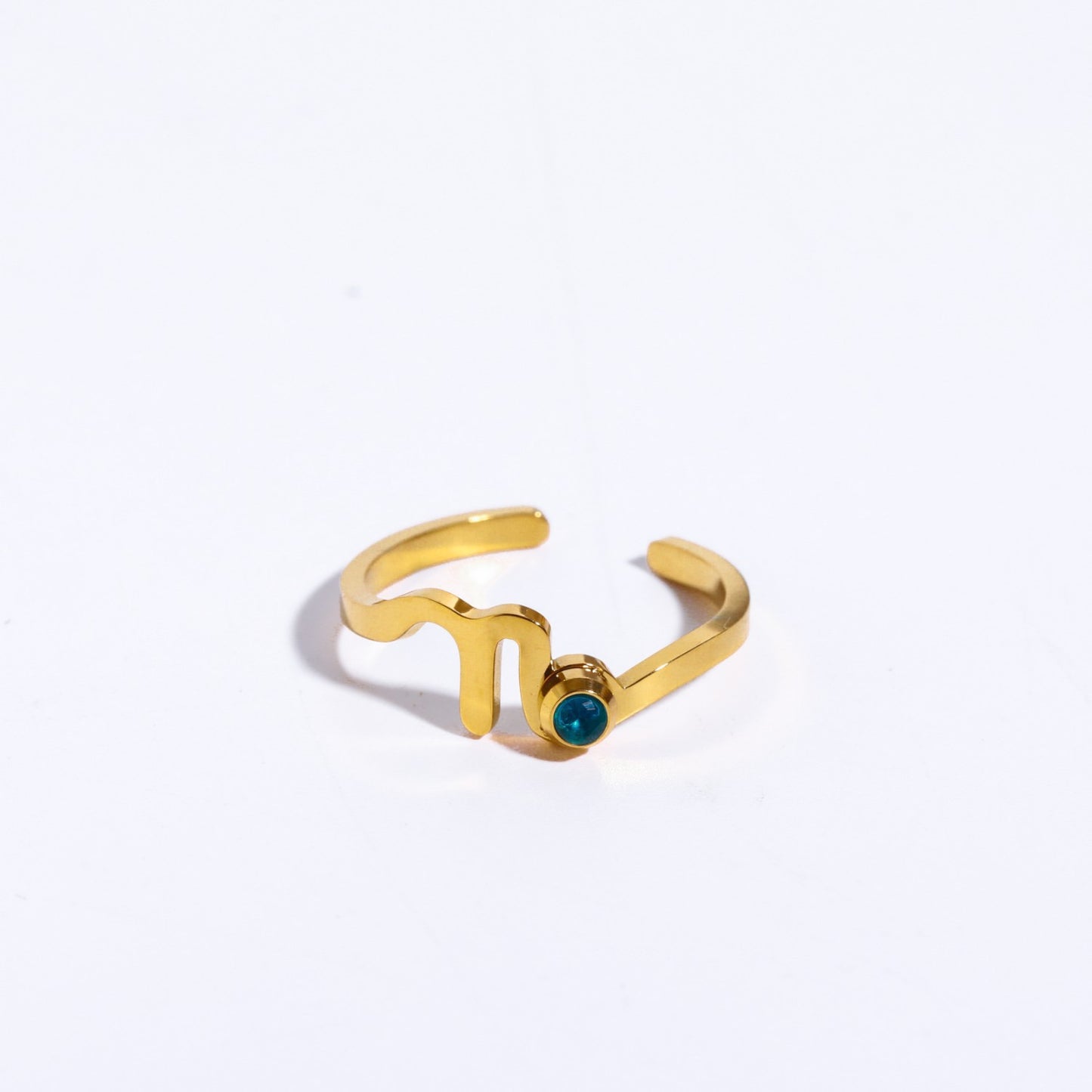 Birthstone Zodiac Open Ring - 12 Pcs