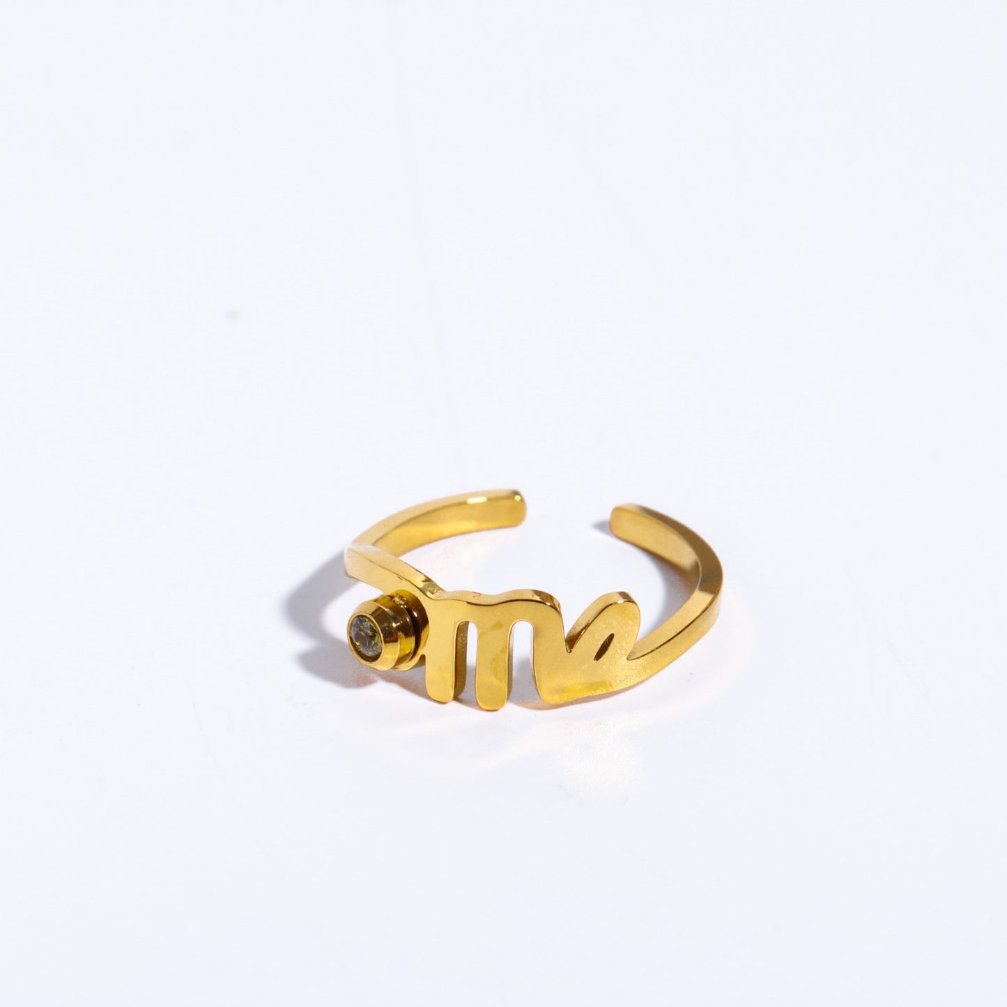 Birthstone Zodiac Open Ring - 12 Pcs