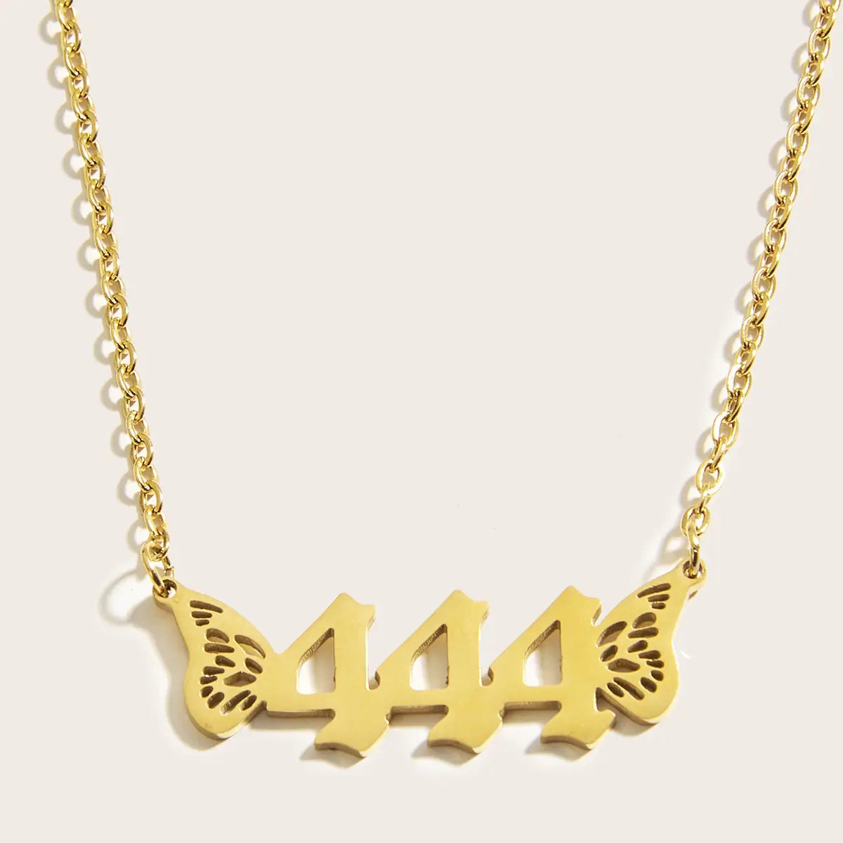 Gold Angel Number Necklace - 20 Pcs