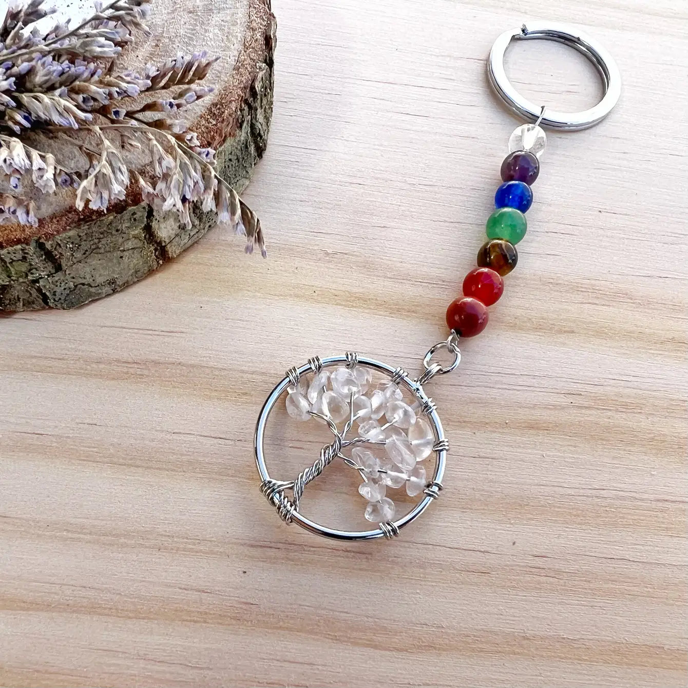 Chakra Gemstone Tree of Life Keychain -12pcs