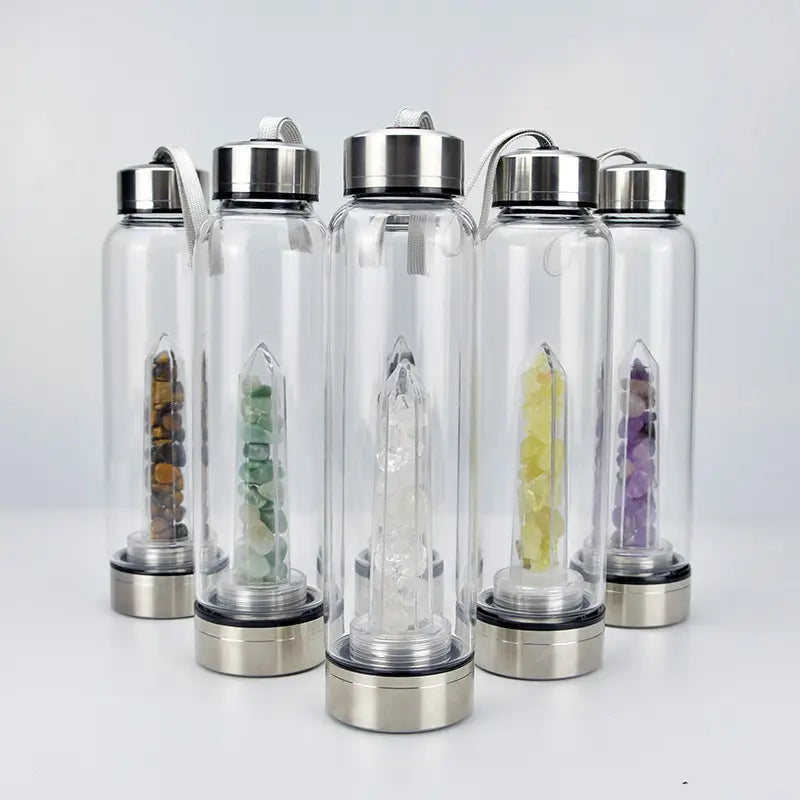 Crystal Infused Healing Water Bottle - 9 Pcs