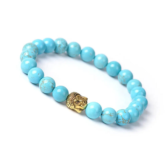 Buddha Bracelet - Turquoise - 12pcs