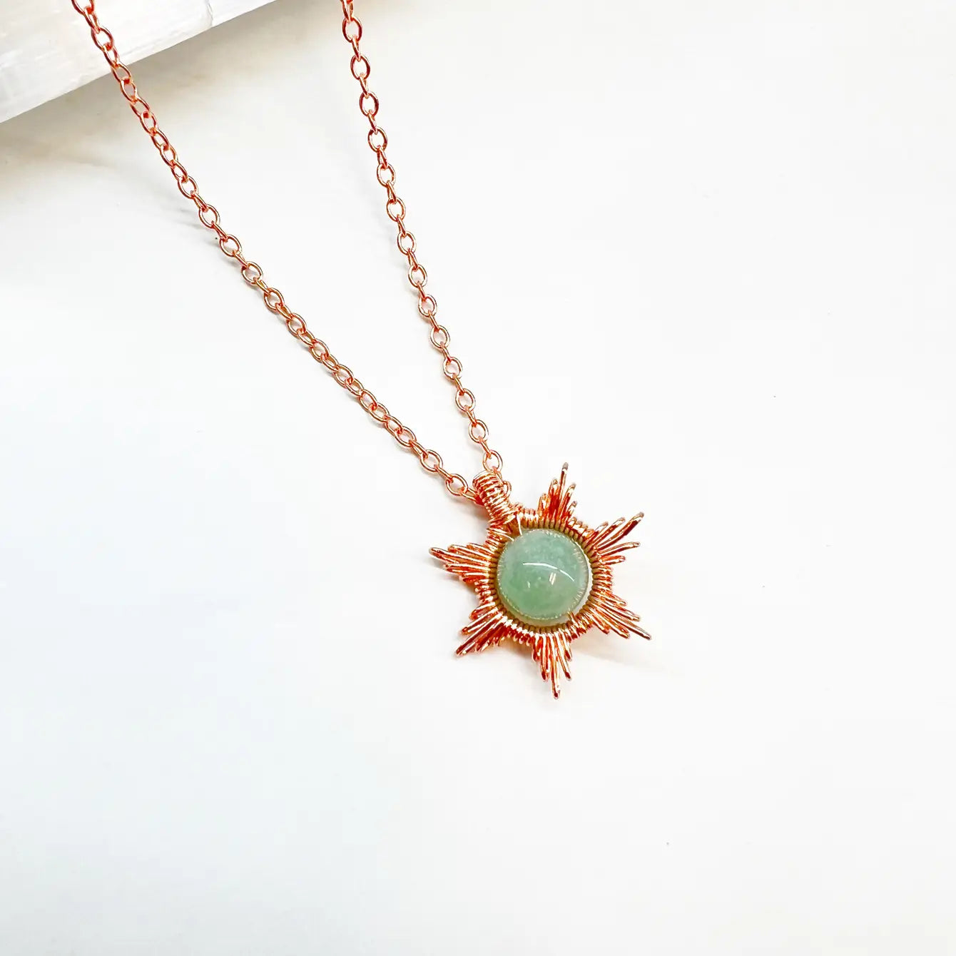 Wire Wrapped Sun Necklace - 7 Pcs