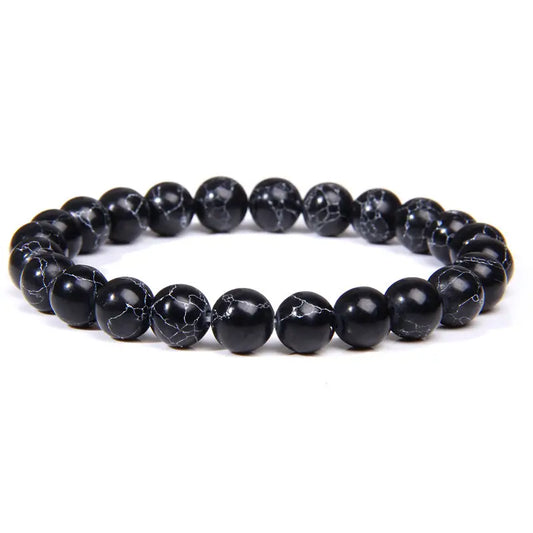 Black Howlite Bracelet- 12 Pcs