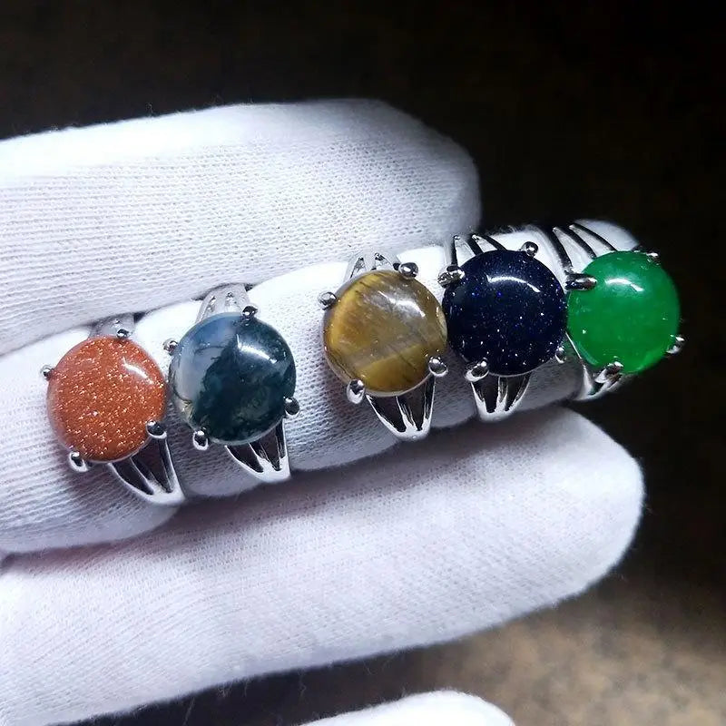 Genuine Semi Precious Gemstone Ring Set -100 Pcs