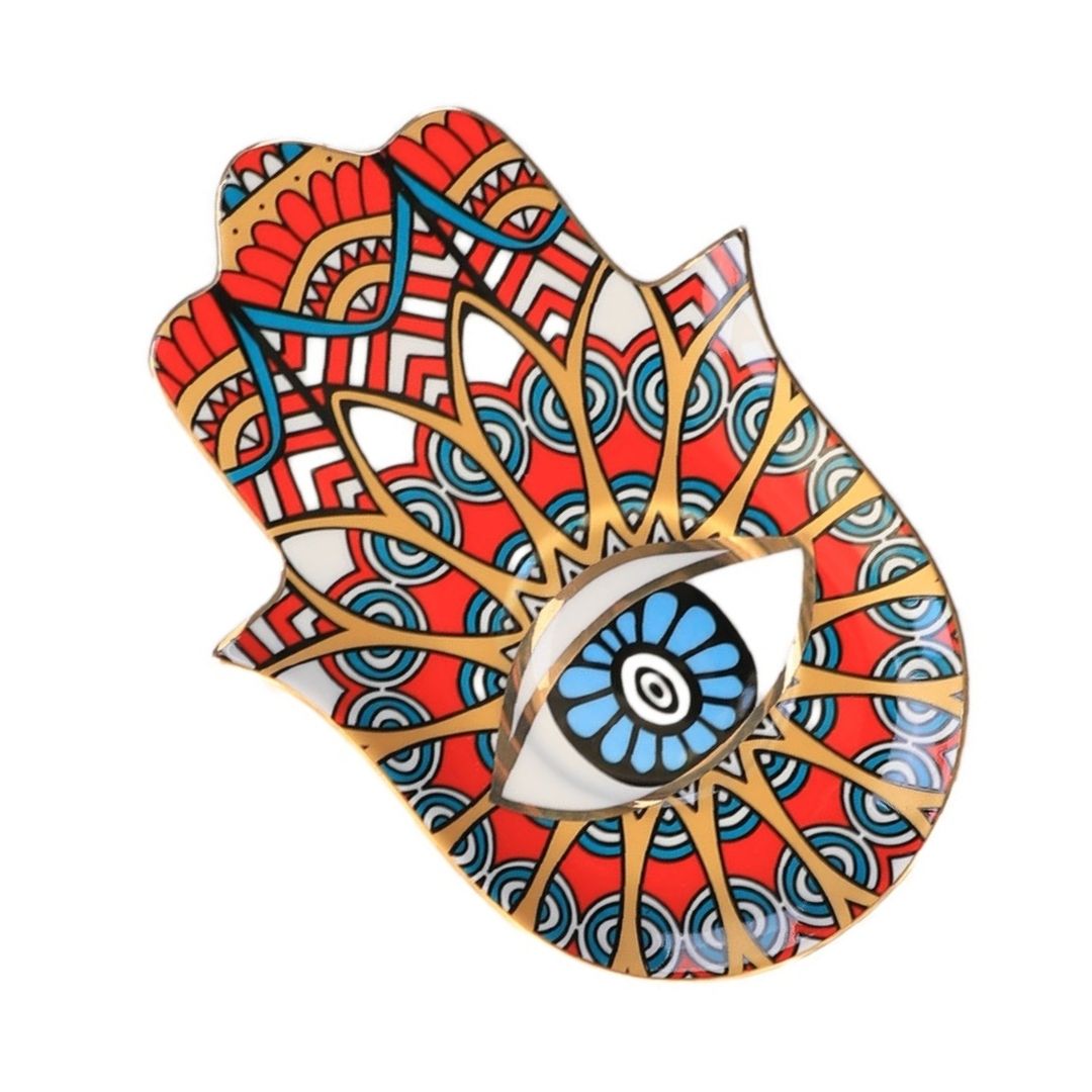 Evil Eye-Good Looking Eye Dish-Vibrant Red - 2pcs