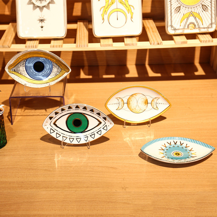 PREORDER  Eye Shaped Protection Trinket Dish - Green - 2pcs