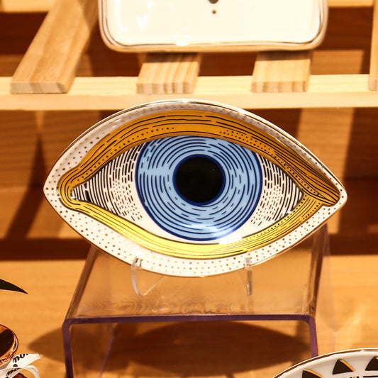 PREORDER Eye Shaped Protection Trinket Dish - Yellow - 2pcs